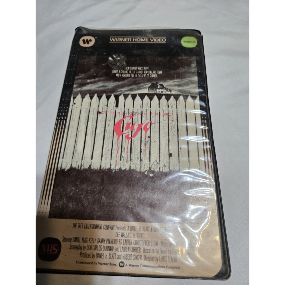 Cujo (VHS) Horror, Clamshell Former Rental Original Release Stephen King R Rated